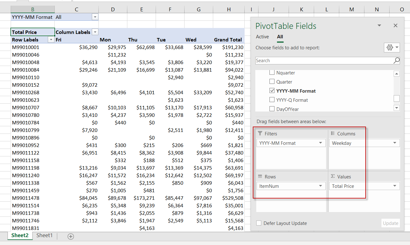 Building a Power Pivot Excel file using Access tables and queries Step #4